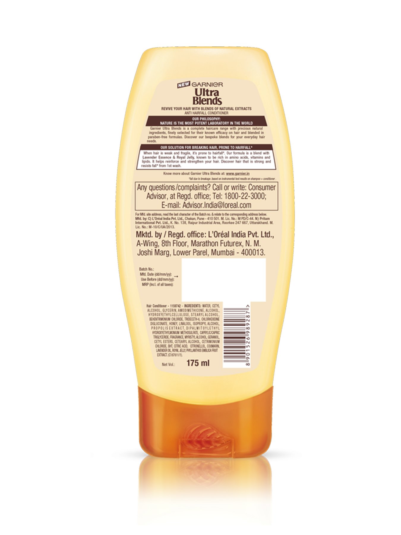 Garnier Ultra Blends Royal Jelly and Lavender Conditioner 175ml